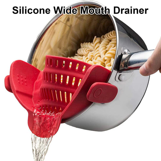 Clip-On Kitchen Strainer for Pots and Pans